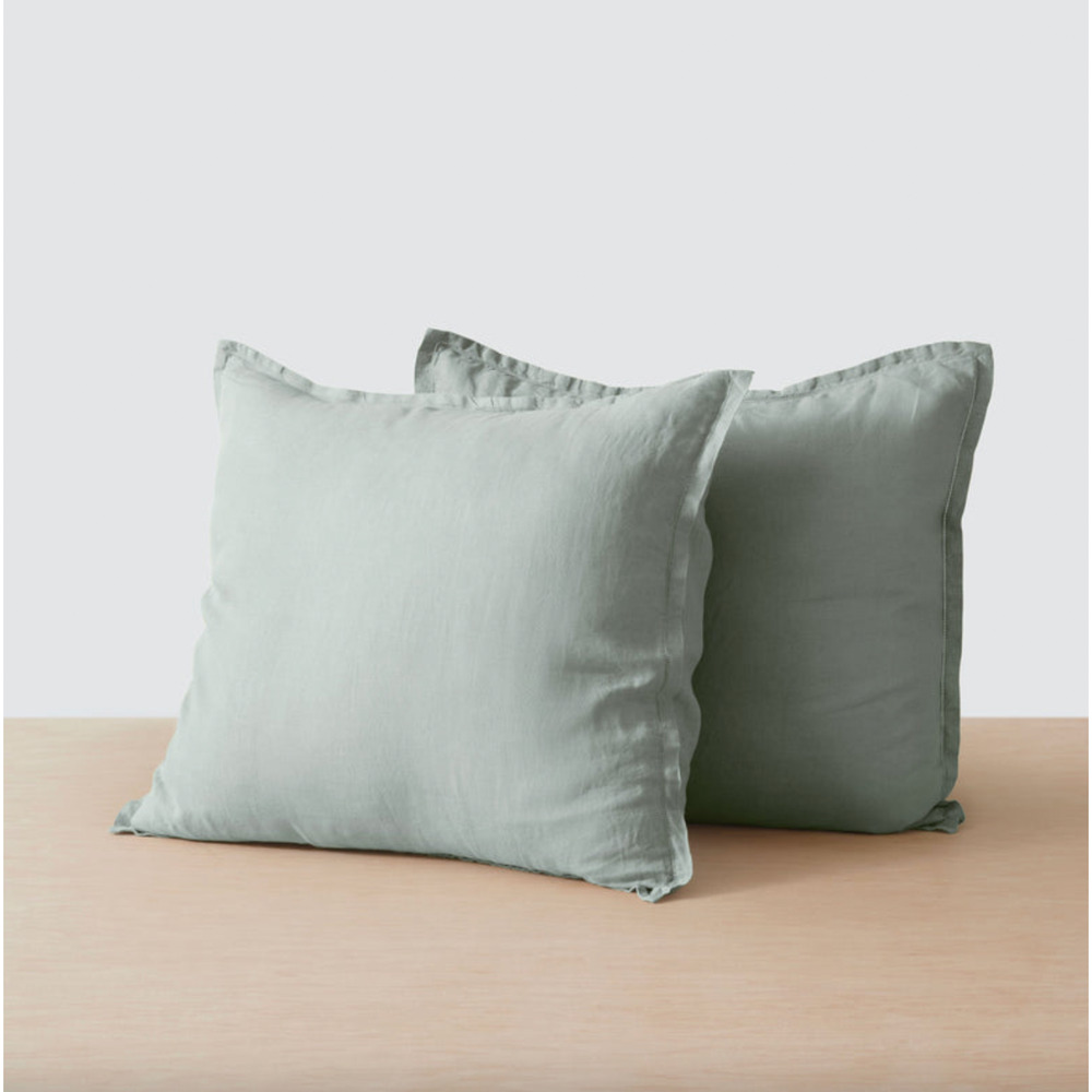 The Citizenry Stonewashed Linen Euro Sham – Seaglass, Single | New